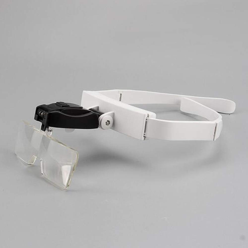 asdchZen Magnifier,Lighted Headset Magnifying Glasses,1.0X,1.5X,2.0X,2.5X,3.5X With 2Led Lights Head- Magnifier Loupe For Electronics Eyelash Crafts Jewelry Circuit Watch Repair