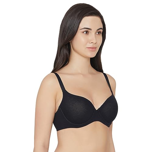 Image of Essentials Padded Wired 3 /4th Cup Everyday Wear Cotton Blend T-Shirt Bra