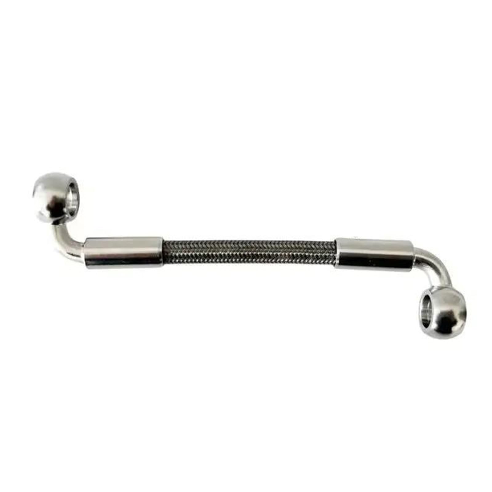 Tubo flessibile dell'olio Tubo Flessibile Dell'olio Per Frizione Freno Anteriore E Posteriore Rinforzato Per Motociclette, In Acciaio Inossidabile, Intrecciato Idraulico M10 90°-90°, Accessori(250cm)