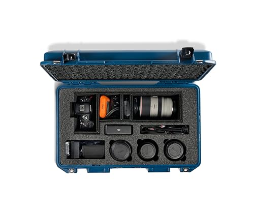 Image of Pelican Air 1535 Air Case - Universal Custom Foam DSLR Camera Case for Camera Body and Accessories (Indigo)