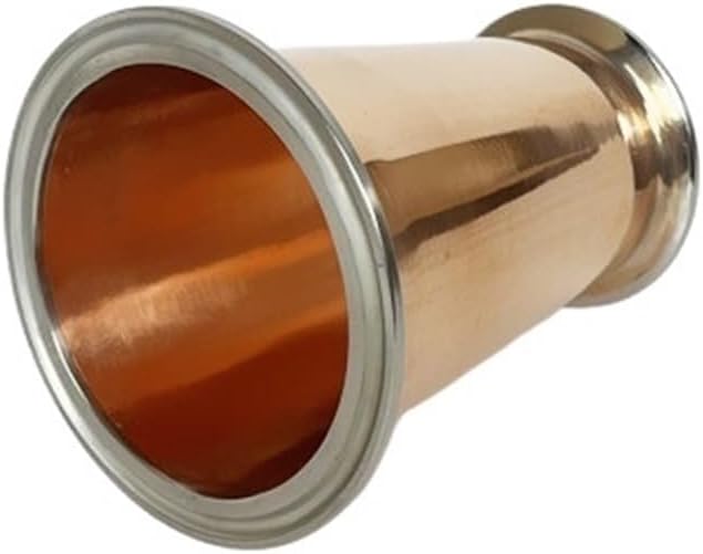2" Flange 64mm X 3" Flange 91mm Tri-clamp Copper Bowl Reducer Hemispherical Reducer For Distillation H-110mm