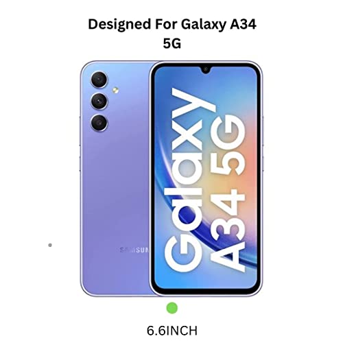 Image of DIZORO Microfiber Candy Case Compatible for Samsung A34 5G Smooth Touch Cushion Liquid Soft Silicone Gel Rubber Phone Cases Non-Slip Full Body Protective Shockproof Back Cover (Blue)