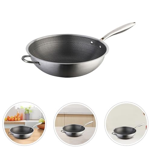 Wok acier inoxydable induction et gaz résistant chaleur - 8