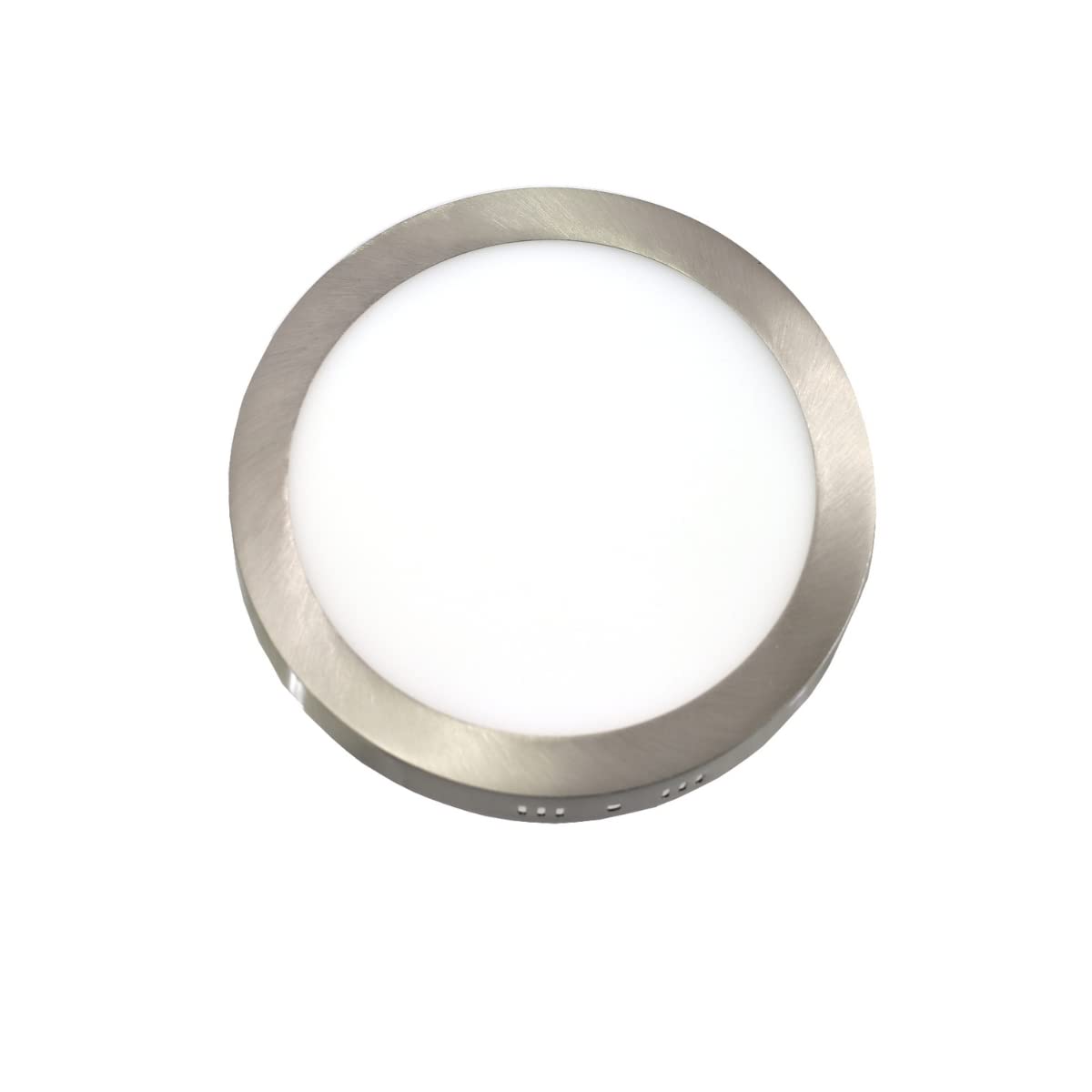 Jandei - Pack x5 Downlights Plafones LED 12W Redondo De Superficie, Ø 175 milímetros, Luz Blanca Fría 6000K, 960 Lúmenes, Aro Color Acero. Perfecto para Iluminar Oficinas, Salones, Cocinas, Baños