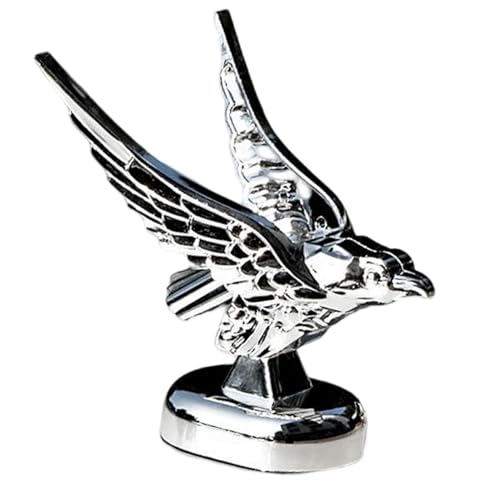 De Capó Con Emblema De Águila 3D – Calcomanía De Metal Cromado Para Capó Delantero De Coche | De Águila Voladora De Pie Para Coches Clásicos, Decoración De Automóviles Vintage, Accesorio