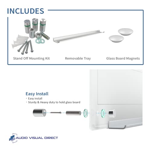 Audio-Visual Direct Magnetic Glass Dry Erase Board Set (3' x 2', Calendar White) for Wall - Monthly Planner by Audio-Visual Direct - Image 3