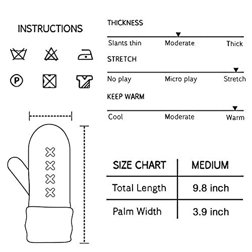 Women's Winter Gloves Warm Lining Mittens- Cozy Wool Knit Thick Gloves Novelty Mittens Winter Cold Weather Accessories (Navy+Navy Hat) #TOP6