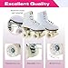 Chicago Quad Roller Skates for Girls & Boys – Durable, Top Performance Indoor/Outdoor Use or Roller Derby - Classic Deluxe Leather High-Top Boots with 60mm Urethane Wheels & Semi-Precision Bearings