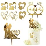 Decoración personalizada para tartas: Añade un toque de glamour a tu tarta de boda o aniversario con estas figuras de novios para tarta de boda, diseñadas para destacar en cualquier celebración especial