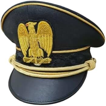 Generic WWII Italian Fascist Militaria Visor hat Black, Large at