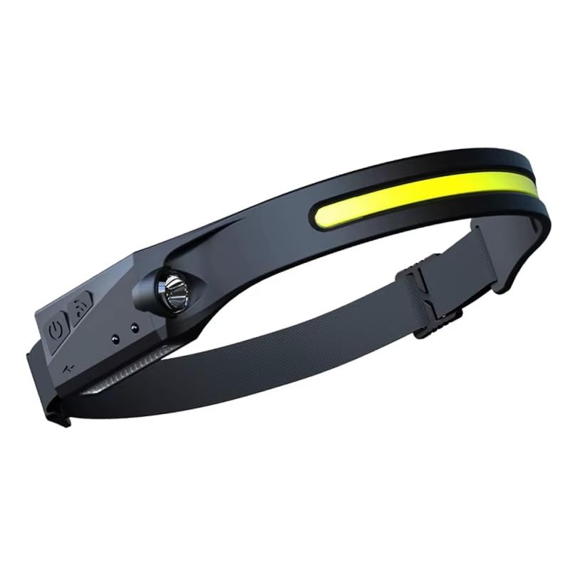 Headlamp Rechargeable, 230° Wide Beam Head Lamp LED with Motion Sensor for Adults - Camping Accessories Gear, Waterproof Head Light Flashlight for Repairing, Fishing, Cycling, Hiking, Running-image-2