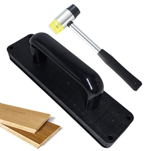BAIFULAI Cale à percussion en vinyle avec poignée : 236 mm Outils de pose stratifié en vinyle, avec maillet en caoutchouc, cale à percussion pour...