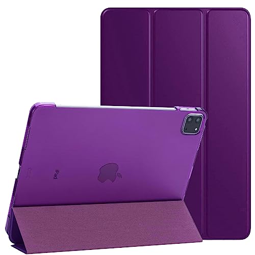 PROTech Smart Case for iPad Pro 11 Inch, 2022/2021/2020-18 Model, Slim Stand Hard Back Shell Smart Cover with Auto Wake/Sleep (Purple)