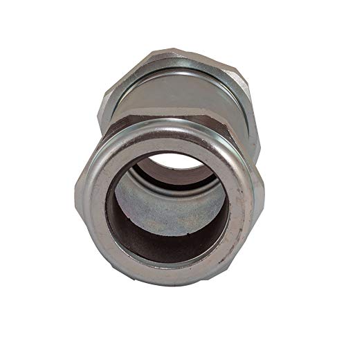 Image of Eastman 5 Inch Long Pattern Compression Coupling, 1-1 /2 Inch IPS, Galvanized Steel, EZ-20570