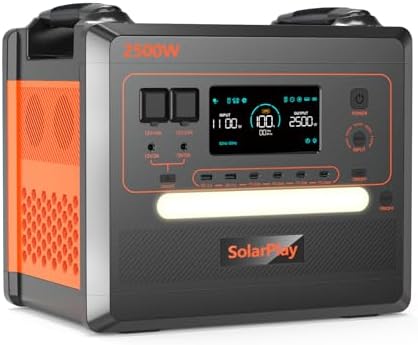 Q2402M Portable Power Station, 2500W/2300Wh Solar Generator(Solar...