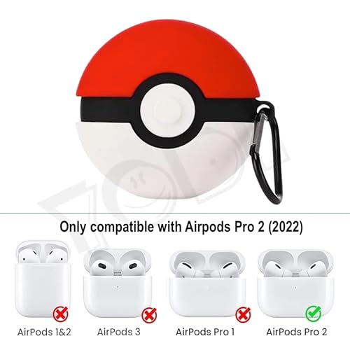 Image of YODI Case Cover for Airpods Pro|Pro 2|Airpods Pro 3|Airpods 4 Pouch, Silicone Cases with Cleaner Kit 360 Drop Protection,Shock-Resistant ((Pockeyball), Airpods Pro /Pro 2)