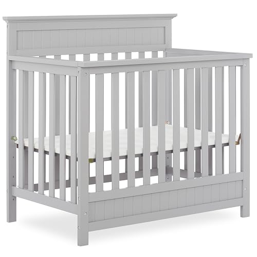 Image of Dream On Me Harbor 4-in-1 Convertible Mini Crib in Pebble, Greenguard Gold Certified