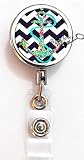 BlackKey Beautiful Anchor Retractable ID Card Badge Holder Reel with Lanyard & Belt Clip -1642