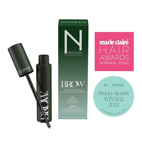 Testieger Augenbrauen Serum Natucain | Hormonfrei für schnelles Wachstum & volle Brauen | Eye-Brow Booster ohne Hormone | Testsieger Augenbrauen-Wachstum | MADE IN GERMANY