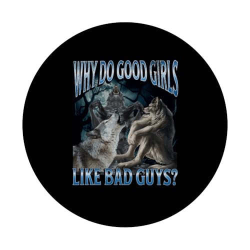 Human By Chance Alpha Drôle Cringe Loup-garou Loup Meme PopSockets PopGrip Adhésif – vue 3