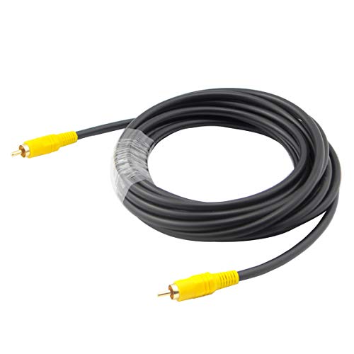 Ollgen Digital Audio Coaxial Cable,Rca Male To Male Single Plug Cable,Video/Audio Extension Coaxial Cord For Subwoofer Rear View Parking Camera (3M) #TOP19