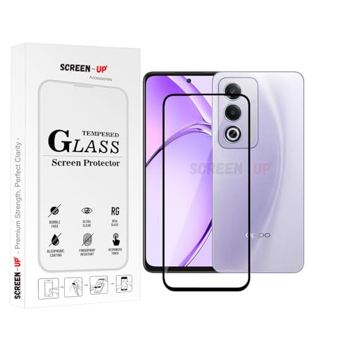 Image of ScreenUp Tempered Glass For Oppo A3 Pro - Ultra Clear, 9H Scratch Resistant, Full Coverage, Easy Install Screen Protector