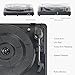 Pareiko Record Player 3-Speed Bluetooth Turntable Vintage Vinyl Player with Stereo Speakers Belt Driven LP for Entertainment & Home Decoration Black