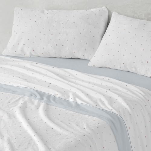 Image of Burrito Blanco | Coral Sheets | Bed 105 cm (+ Sizes Available) | Design 997 | Color Blue (105 x 190 /200 cm.)