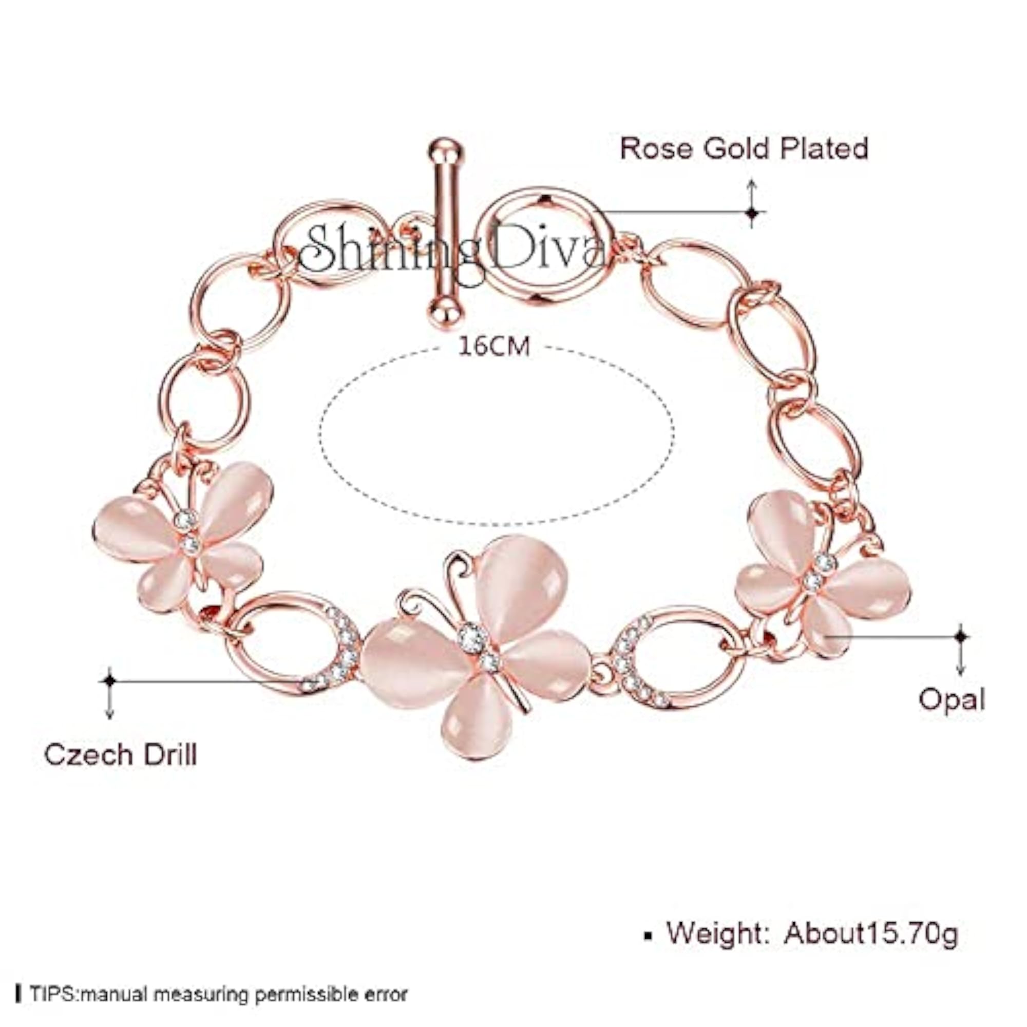 18k Plated Austrian Crystal Bracelet for Women