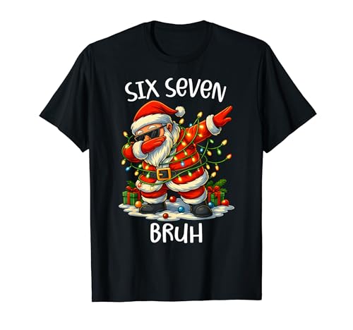 67 Six Seven Bruh Funny Christmas Dabbing Santa 6 7 Meme T�V���c