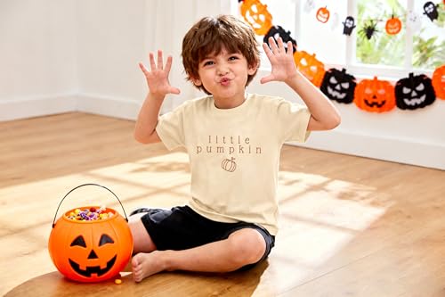 Toddler Kids Halloween T-Shirt Cute Pumpkin Boo Turkey Graphic Tees Thanksgiving Shirt for Boys Girls2