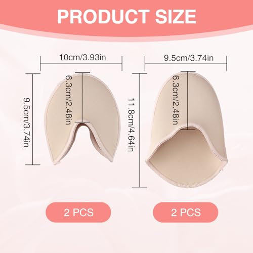 2 pares de protectores para punta de zapatos de ballet miniatura 2