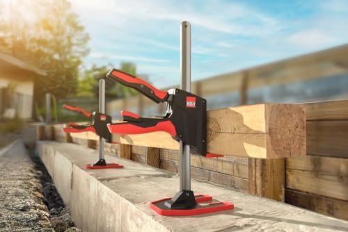BESSEY BEYCEPS BEY23 Einhand-Montagewerkzeug, Heben/Spreizen 5-230 mm, Spannen 170-390 mm, Montagearbeiten mit bis zu 180 kg Hubkraft, Hebewerkzeug, Gewicht 1,60 kg, Schwarz/Rot