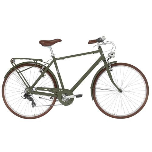 Alpina Bike City Bike Freetime Alpina da Uomo, 28', Cambio a 7V e Telaio in Alluminio 55 cm Verde Militare