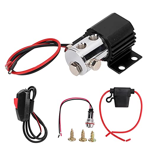 ENGER MANOR Universal Front Brake Line Lock Kit Electric Roll Control Solenoid Hill Holder Set 12 24V DC for Racing Car (Black)
