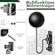 Motorradhelm Halterung Wand, 2 Stück Helmhalterung, 3 in 1 Vielseitiger Helmhalterung für Motorrad, 180° Rotation Metal Helm Halter Wandhalterung, Helmhalter Wand für Mäntel Hüte Schlüssel Jacke