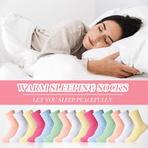 Image of Handepo 60 Pairs Women Fuzzy Socks Bulk
