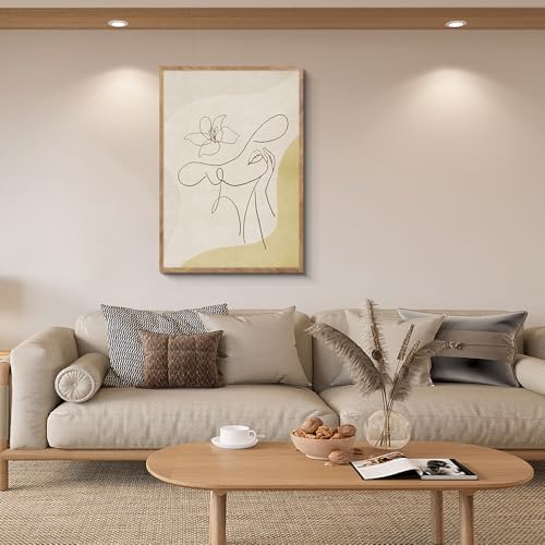阪画屋 アートパネル アートボード ポスター 玄関 壁画 壁掛け 壁飾り 部屋飾り 飾り絵 絵 絵画 油絵 ソファの背景画 インテリア 現代 モダン フレーム 額付き 木枠付きの完成品 木目調 キャンバス 抽象画 プレゼント ギフト 40×60 [5]