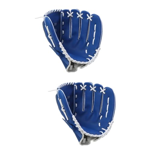 BRIGHTFUFU 2 Pcs Youth Baseball Glove Fastpitch Softball Glove Lightweight Pitcher Infielder Pu Material Comfortable