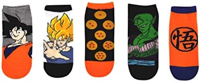 Everything Legwear Dragon Ball Z Socks Gifts (5 Pair) - (1 Size) Dragon Ball Z Merchandise Anime Goku, Piccolo Low Cut Socks Women & Men's image 5