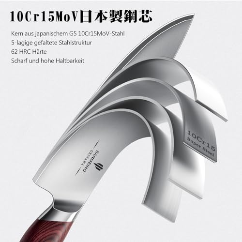 SANMEIHO Kochmesser 20cm Profi Japanisches Küchenmesser Chefmesser – Ansicht 3