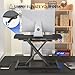 FLEXISPOT 32-inch Height Adjustable Standing Desk Converter, Quick Sit to Stand Tabletop Dual Monitor and Laptop Workstation with Wide Keyboard Tray, Black