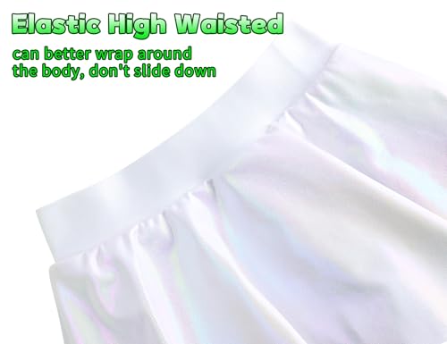 Image of Gnainach Girls Skorts High Waist Athletic Skirts with Shorts Stretchy Activewear for Teens Kids Performance Tennis