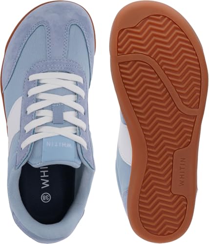 Image of WHITIN Women's Wide Toe Box Barefoot Shoes | Fashion Suede Patchwork Design | Zero Drop Sole