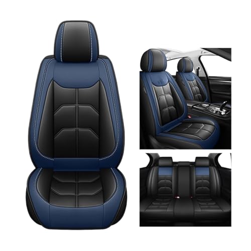 Housse siège voiture universelle noire bleue 5 places pour Seat Leon Ibiza Arona Ateca