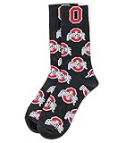 Jacquard-Design und Logos Donegal Bay NCAA Herren OSU Socken, sportlich, Rot, Herren, schwarz, One Size Fits Most