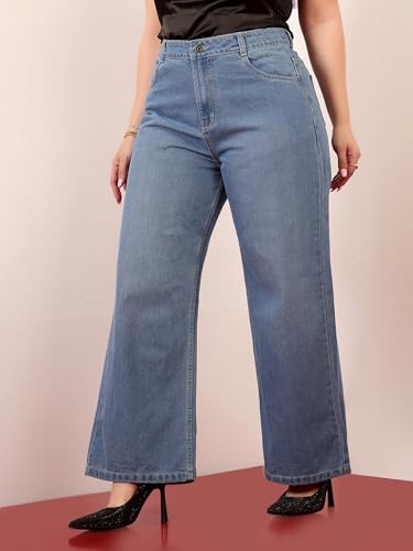 Image of Miss Chase A+ Women's Bootcut High Rise Stretchable Denim Jeans