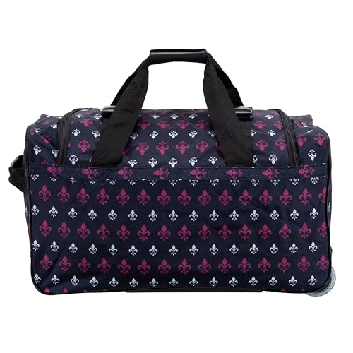 Image of Rockland Rolling Duffel Bag, Black, 22 inch