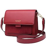 FOXER Small Leather Crossbody Bags for Women, Genuine Leather Mini Ladies Messenger Bag Women's Satc