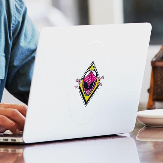 CafePress Mighty Morphin Power Rangers Pink R Oval Bumper Sticker Car Decal